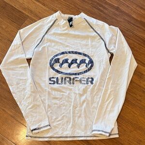 OP White and Blue Men's Rash Guard